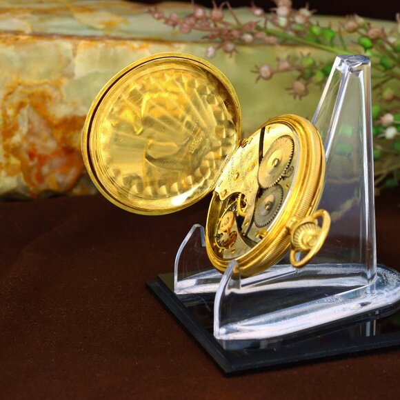 American Waltham Watch Company — A Fine and Rare 18k Gold Open-Face Pocket Watch - Picture 4 of 10